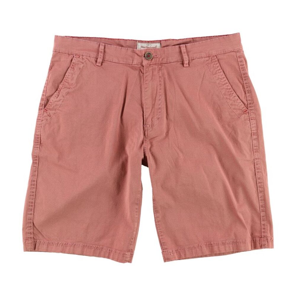Weatherproof Mens Dotted Casual Walking Shorts, Red, 38, DM